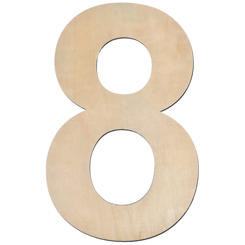 17 Inch Large Unfinished Wooden Letters and Numbers for Crafts and Home Event Decorations