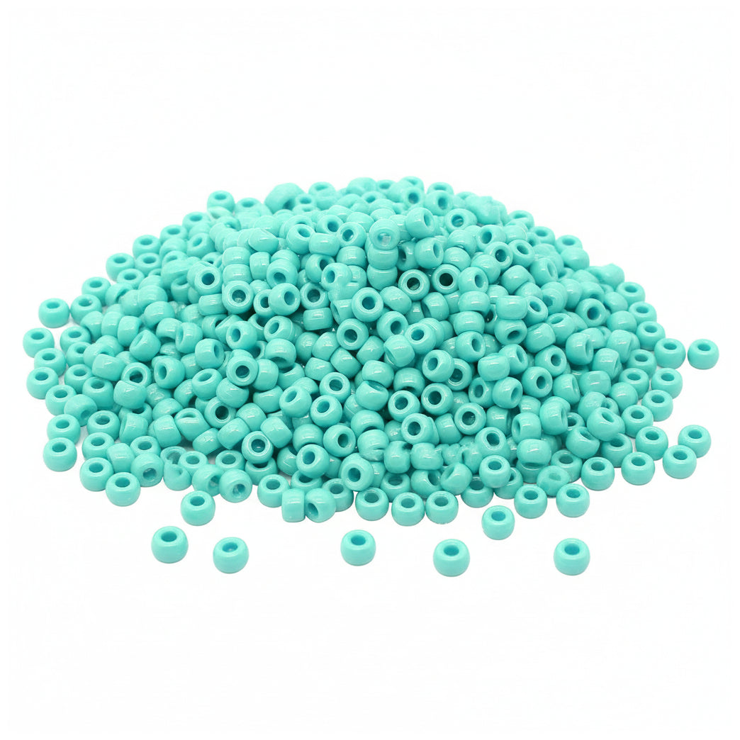 Pony Beads 6x9mm Plastic Beads for Friendship Bracelets Jewelry Making Keychains and DIY Crafts