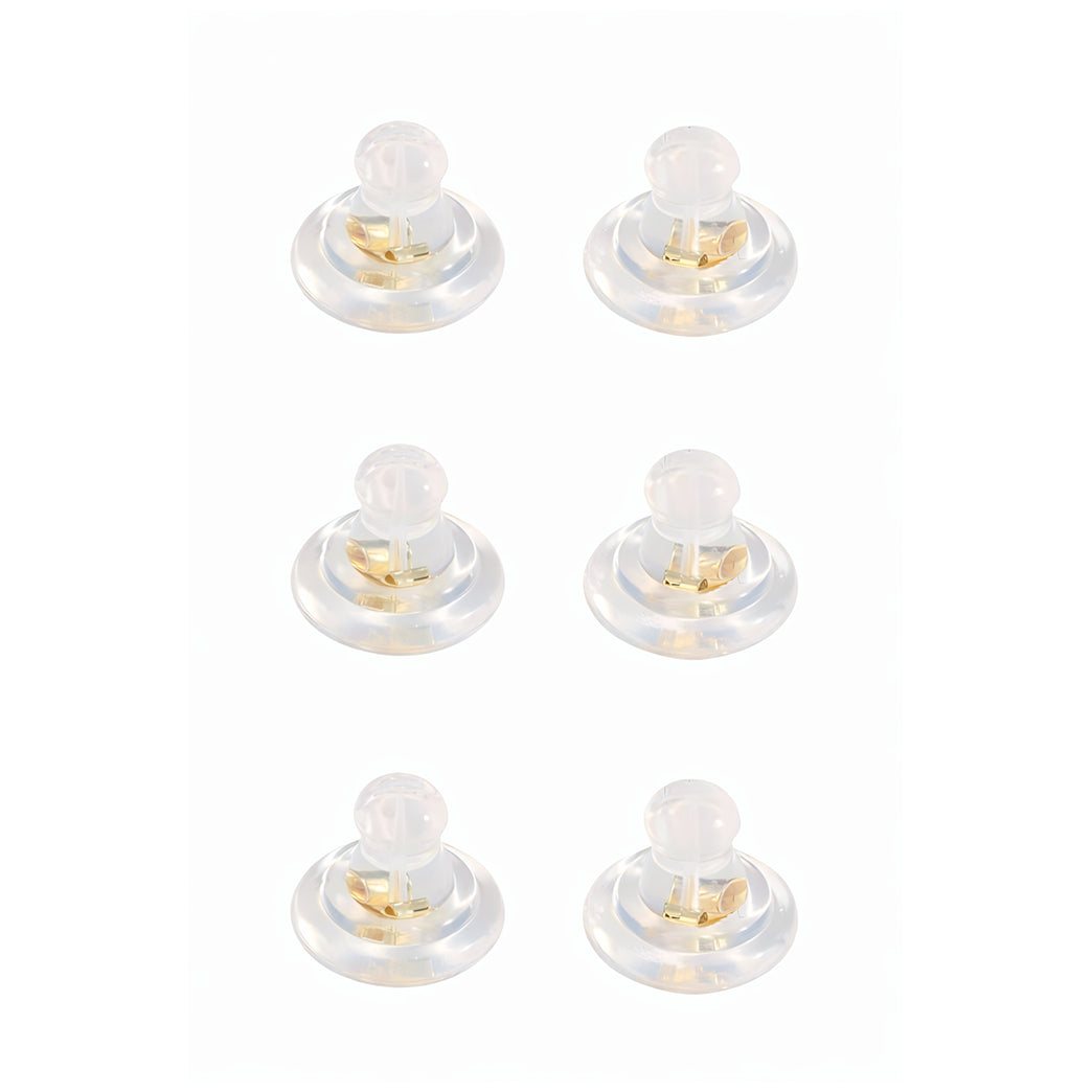 Locking Earring Backs for Studs Heavy Earrings Hypoallergenic Replacement for Women and Men, Pack of 6