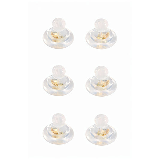 Locking Earring Backs for Studs Heavy Earrings Hypoallergenic Replacement for Women and Men, Pack of 6