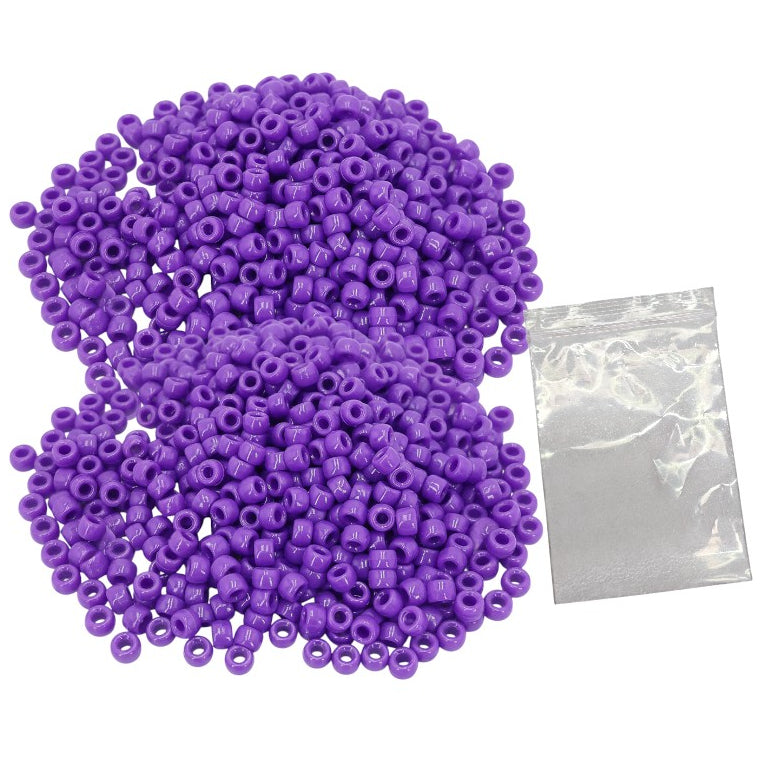 Plastic Pony Beads for Bracelets, Hair Braids, Jewelry Making and DIY Craft Projects