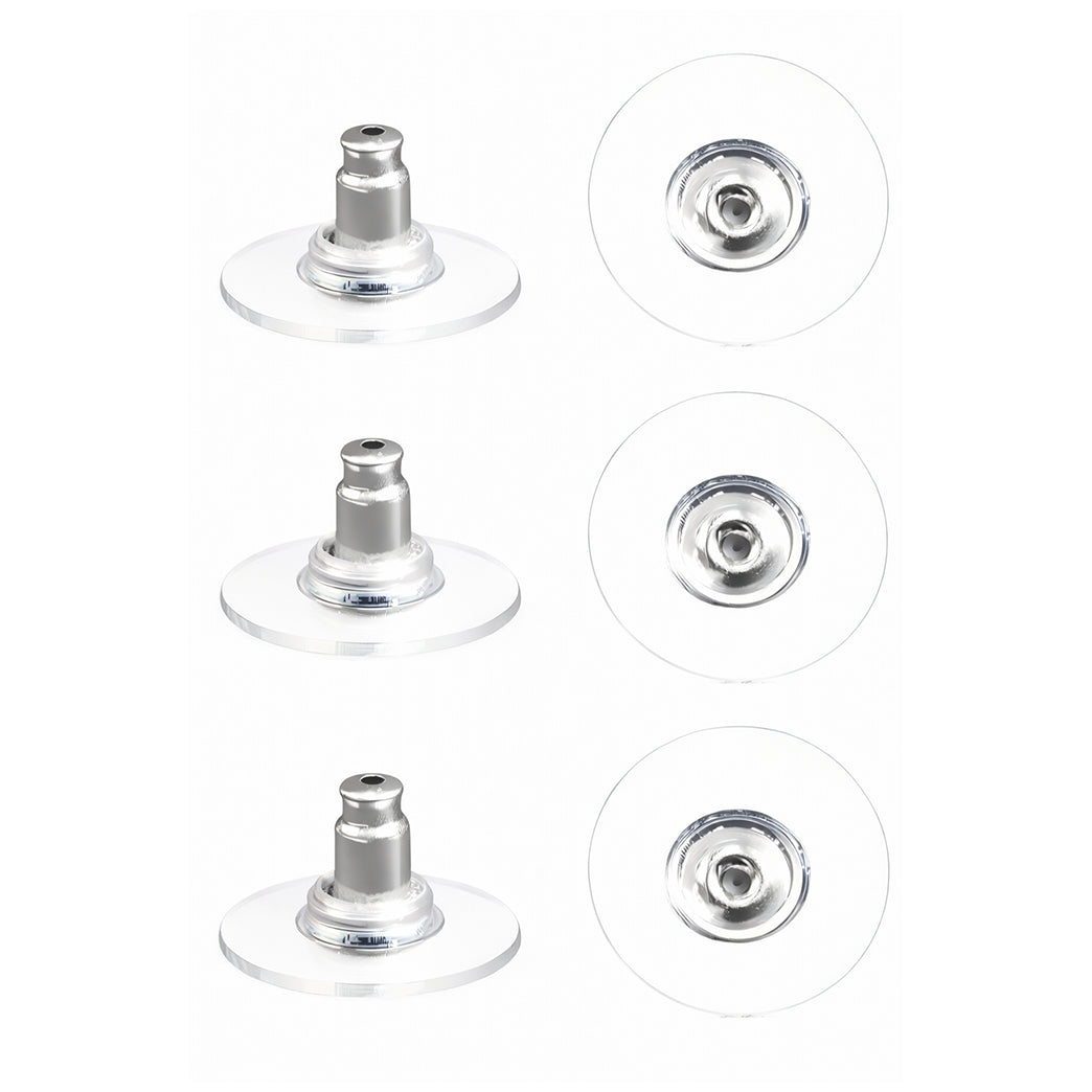 Earring Backs for Stud Earrings Stoppers Hypoallergenic Secure Fit, Pair of 3