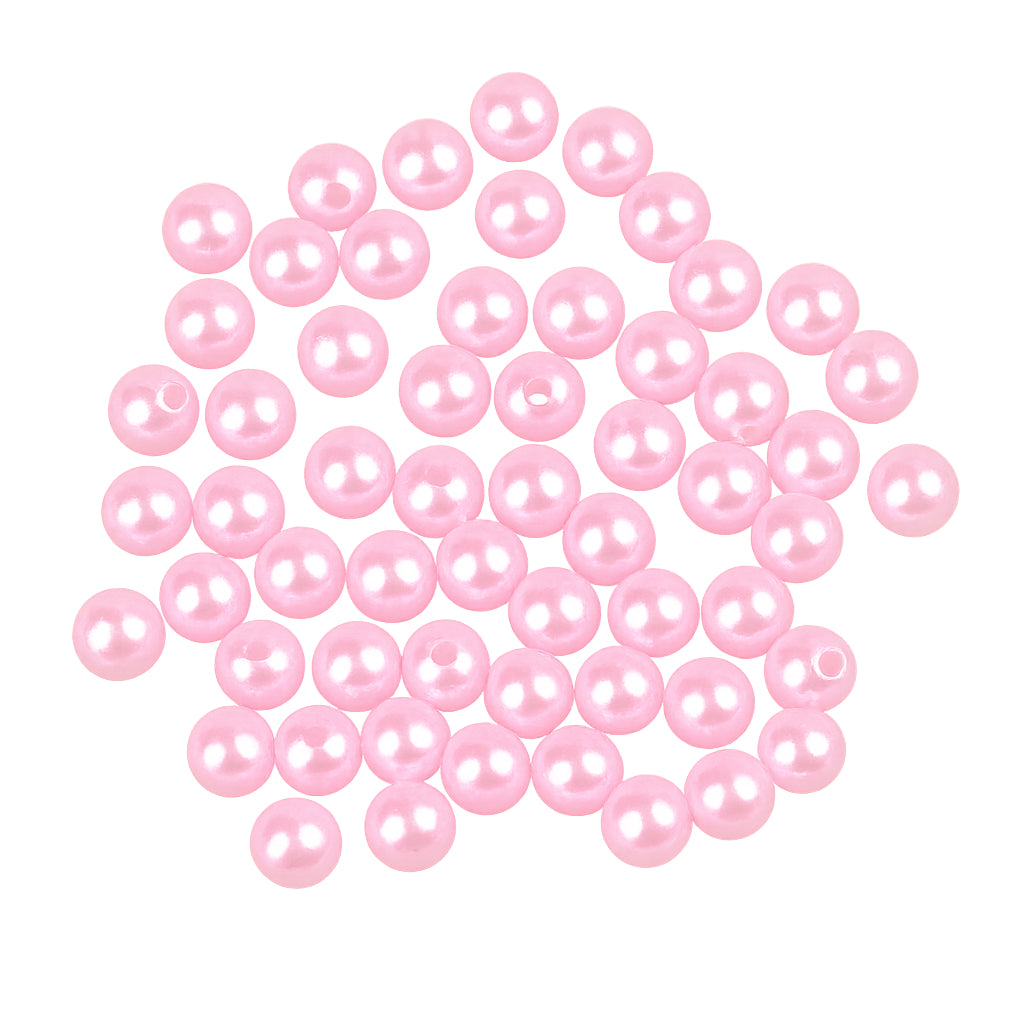 8mm White Plastic Pearl Beads for Jewelry Making, Crafts, and DIY Decorations, 1800 Pcs