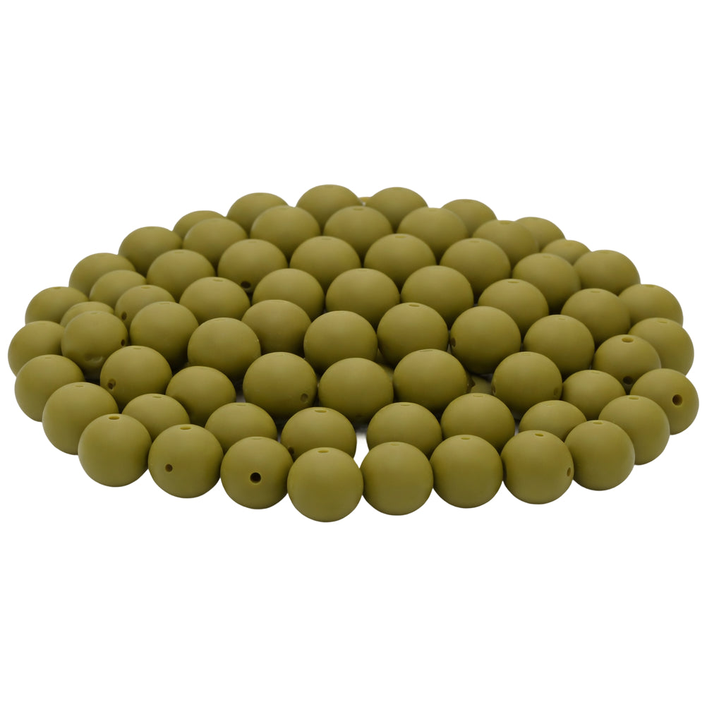 15mm Silicone Beads for Keychains Bracelets Pens Crafts Bulk Round Beads DIY Jewelry Making, Pack of 100