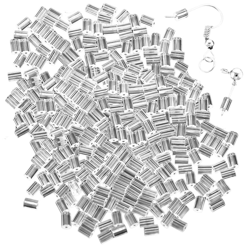 Soft Clear Silicone Earring Backs for Studs, Hypoallergenic Replacement Stoppers for Secure Everyday Wear