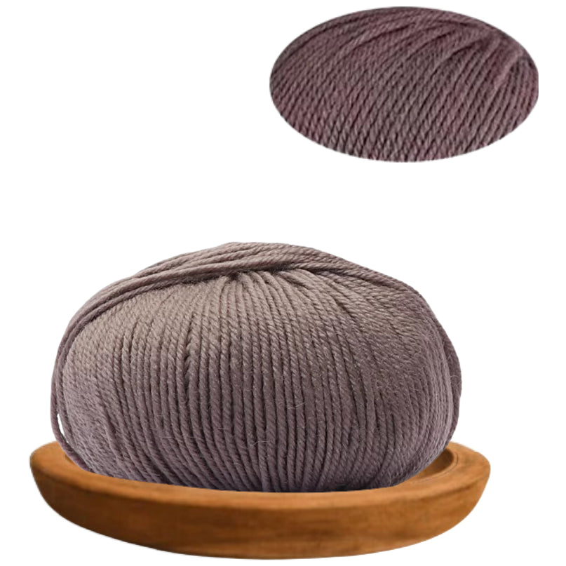 Mouse Gray 100% Merino Wool Yarn, 4 Strands, 140 Yards 50g/1.76oz, 6-Ply Soft Yarn for Knitting & Crocheting