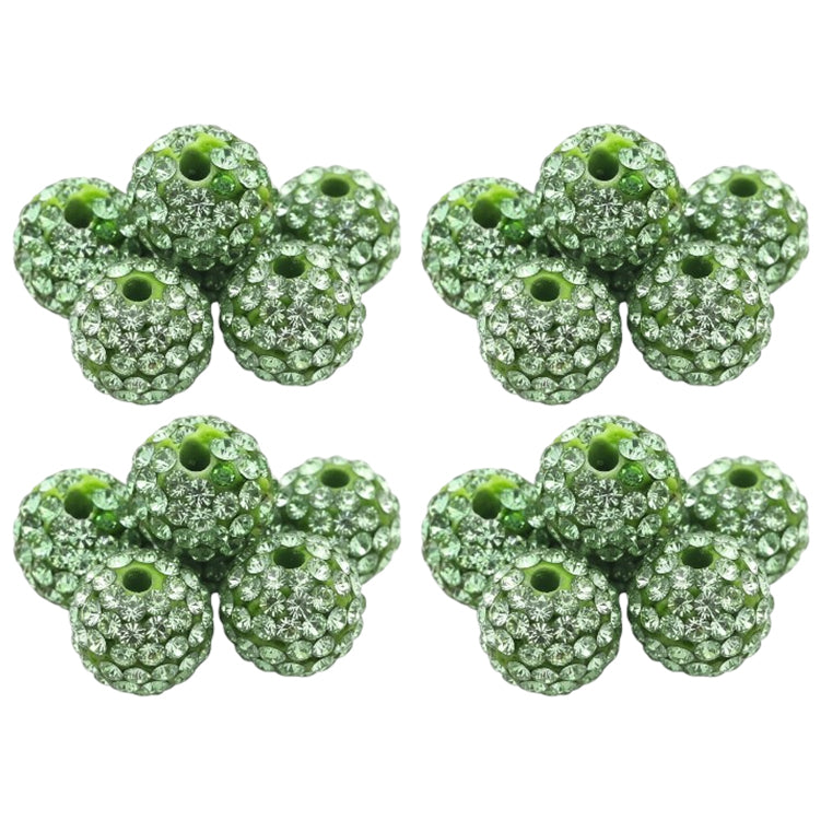10mm White Rhinestone Beads for Jewelry Making Round Disco Crystal Beads for DIY Bracelets, Earrings and Necklaces