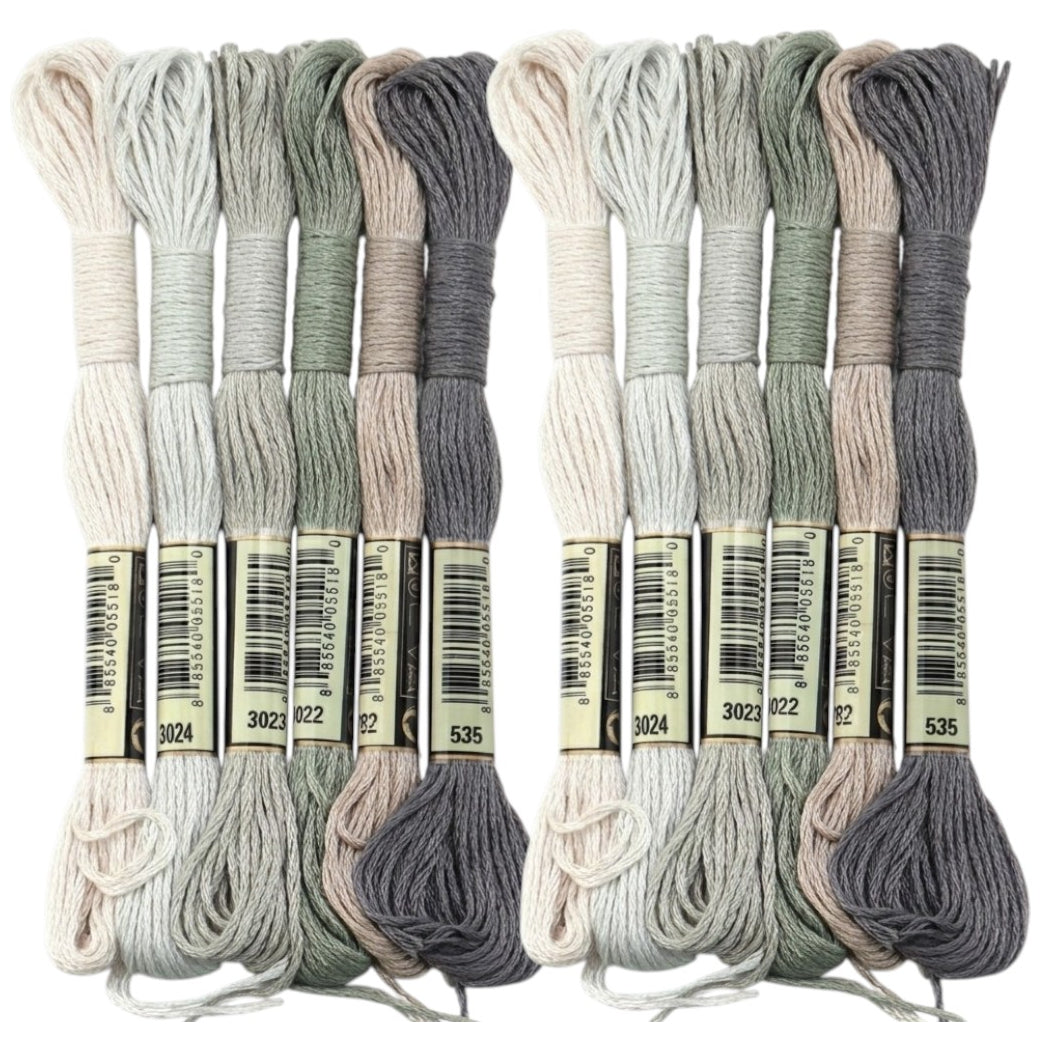 Embroidery Floss Set for Cross Stitch, Friendship Bracelets, Crafts, and DIY Projects, Pack of 12