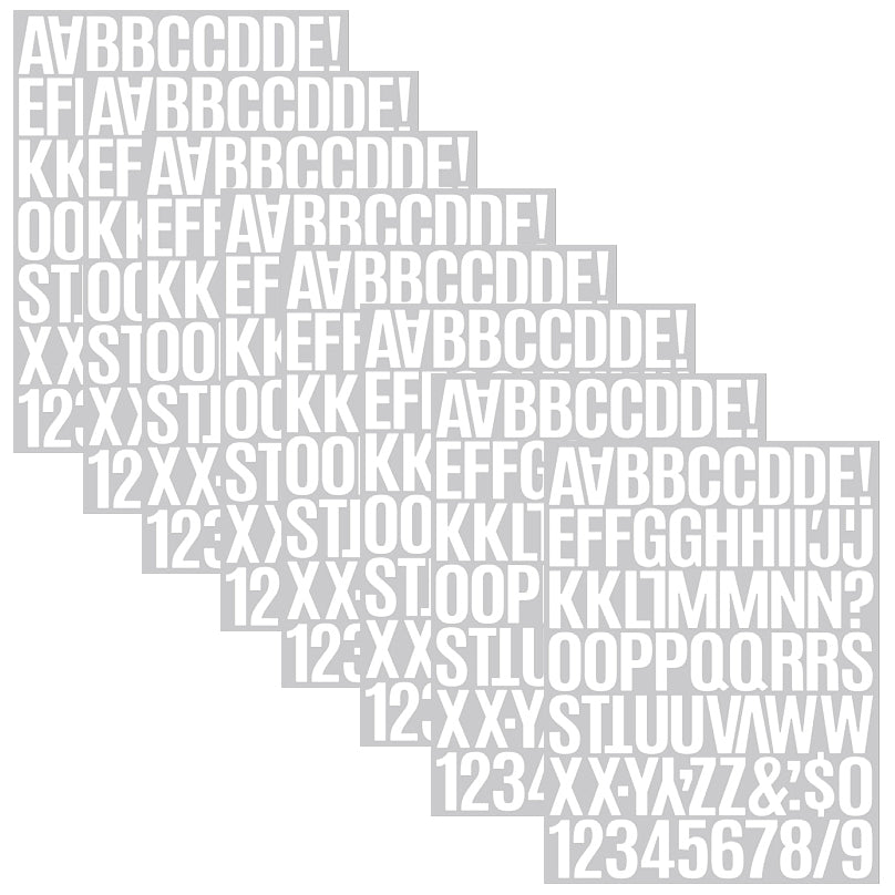 Colorful Cartoon Alphabet and Number Stickers Self Adhesive Vinyl Letters Decals for Classroom Signs Doors Mailboxes, Pack of 8