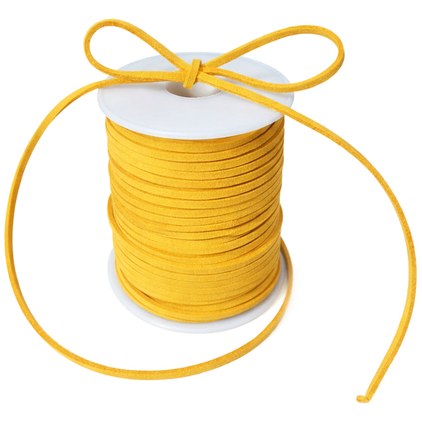 Flat Suede Leather Cord 50 Yards Faux Leather String for Jewelry Making, Bracelets, Necklaces and Craft Projects
