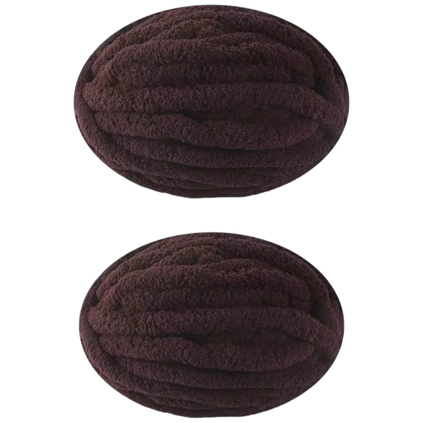 Jumbo Chunky Chenille Yarn for Knitting Crochet Weaving Blankets and DIY Craft Projects 250 Grams/8.82oz 29.53 yards, Pack of 2