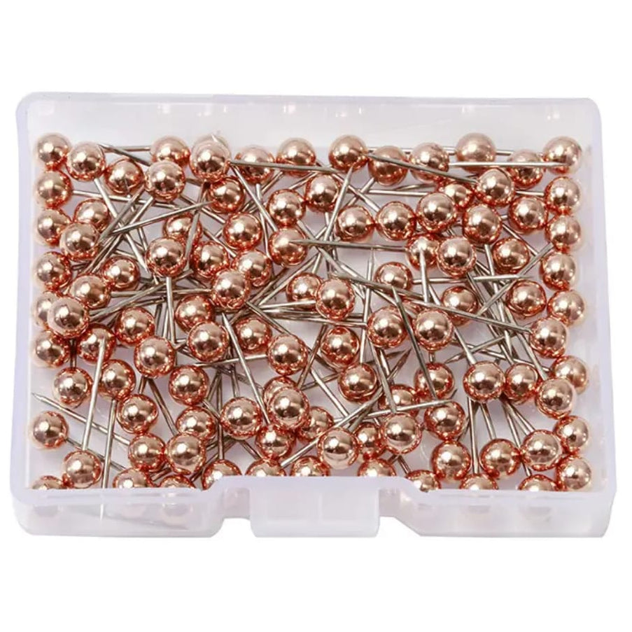 17mm Pearl Head Push Pins Decorative Thumb Tacks Round Short Pearl Pins for Crafts Wedding and Floral Arrangements, Pack of 200