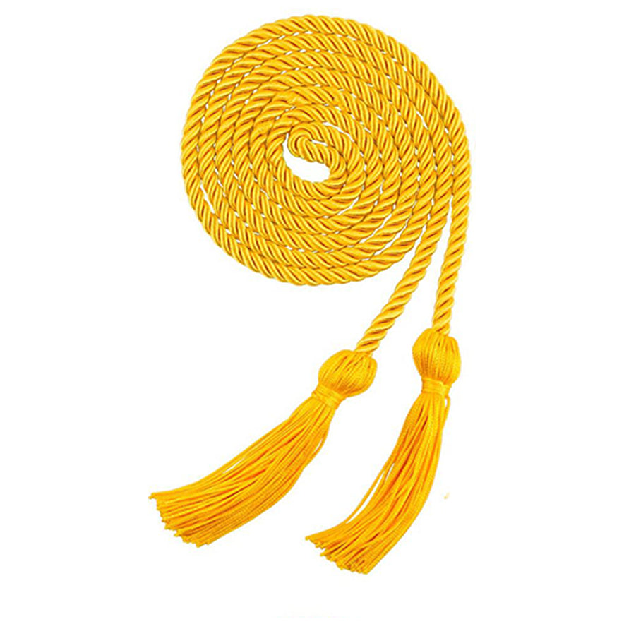 67 Inches Gold Graduation Cords for 2025 Ceremonies Braided Style Honor Tassel Rope