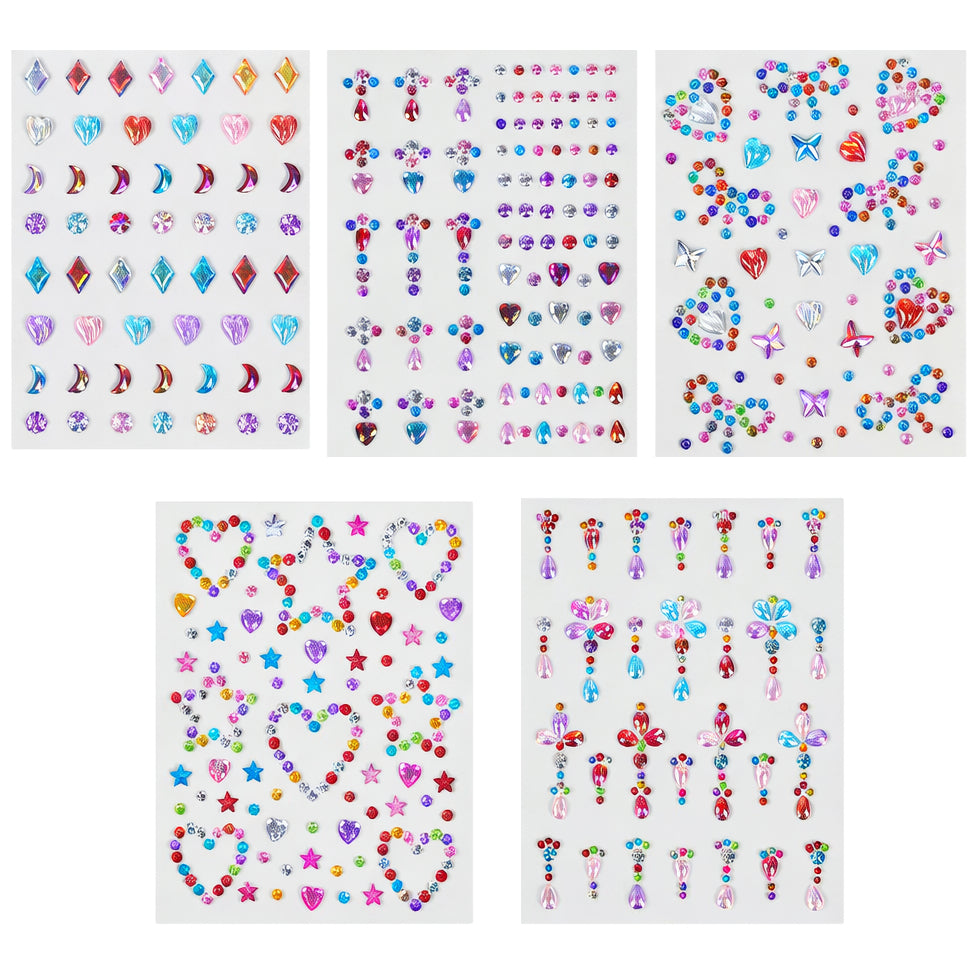 Acrylic Rhinestone Gem Stickers Sparkling Adhesive Jewels for Crafts Scrapbooking Makeup Decoration and DIY Projects