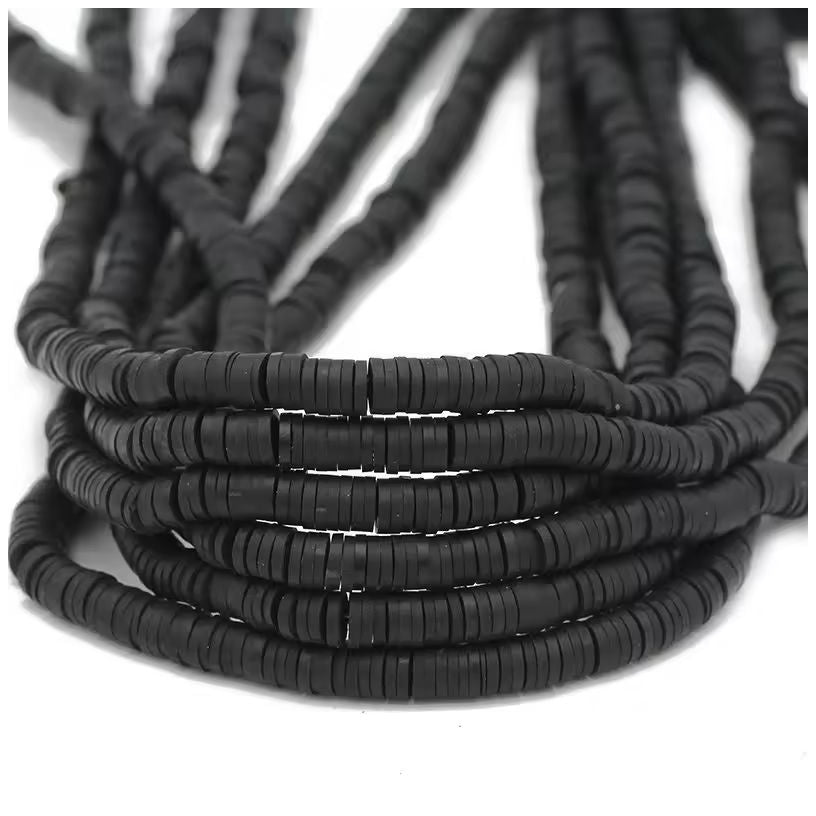 6mm Clay Heishi Beads Round Polymer Beads for Bracelet Jewelry Making and DIY Crafts, Pack of 4000
