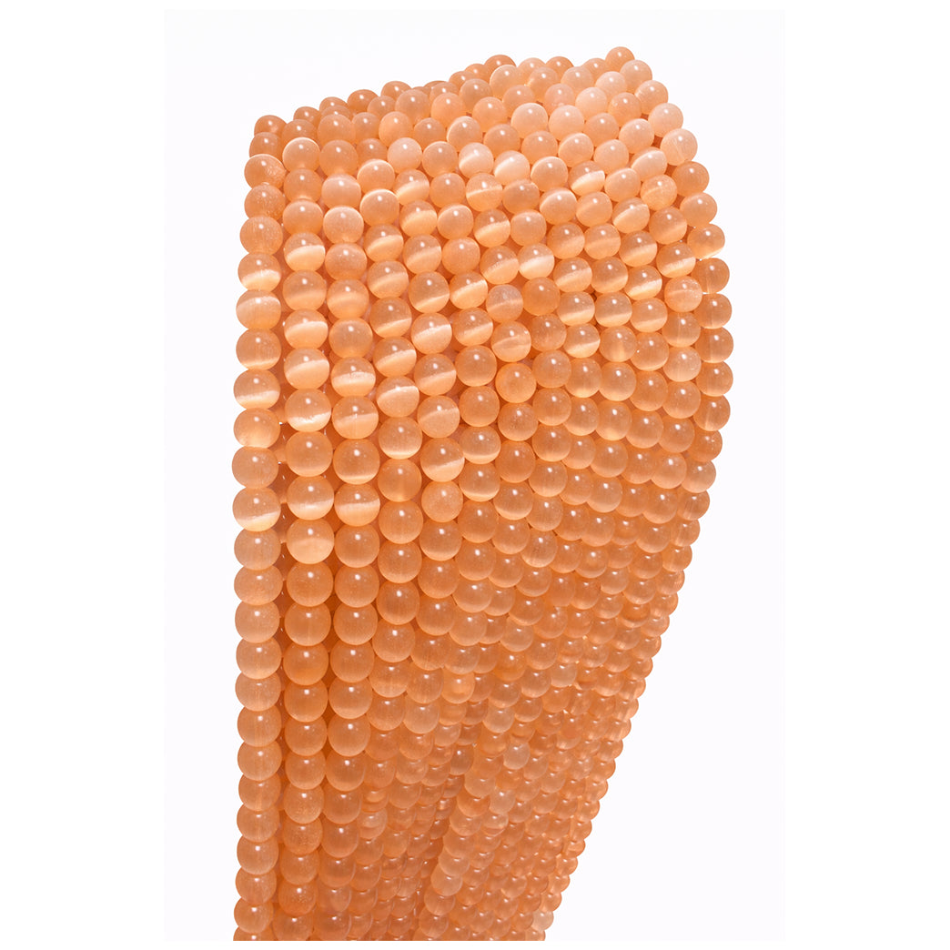 Natural Aquamarine Gemstone Beads 8mm Polished Round Loose Stone Beads for Jewelry Making 14 to 15 Inch Strand