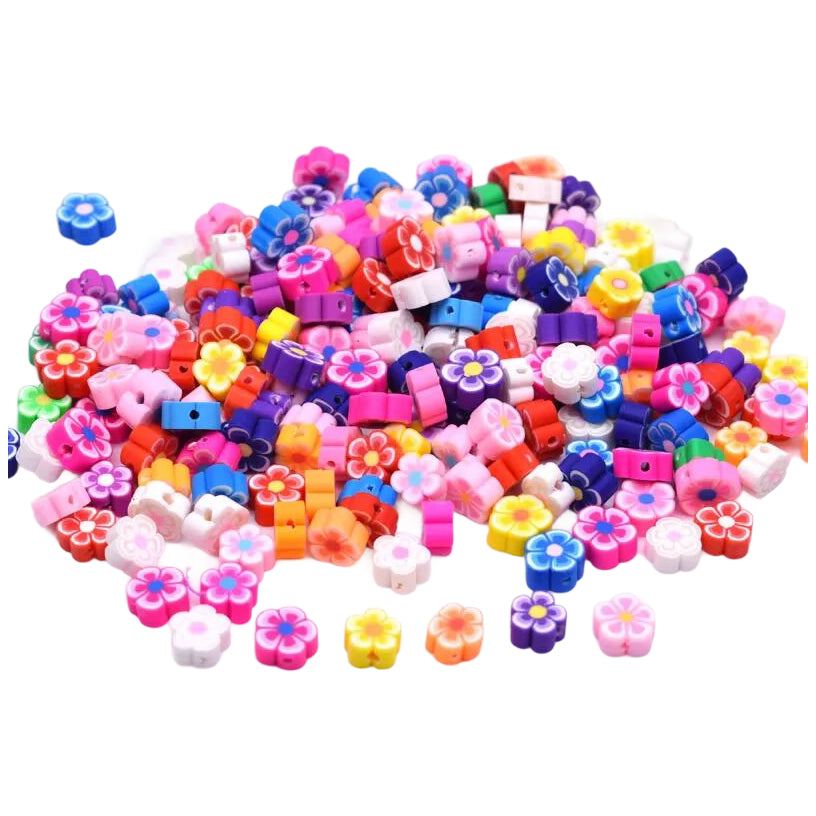 Mouse Head Polymer Clay Beads 10mm Mixed Spacer Beads for DIY Jewelry Making, Pack of 100