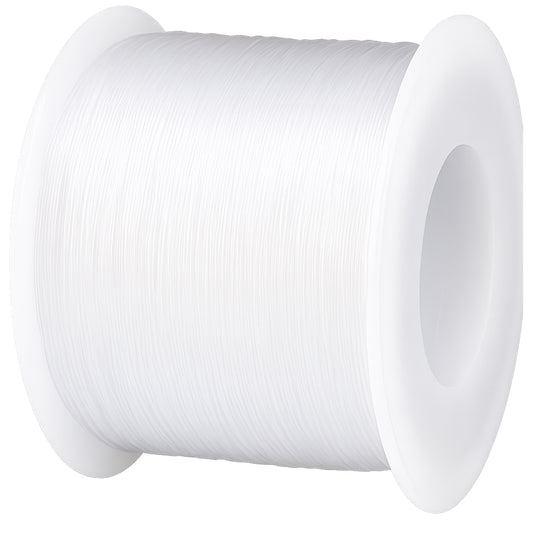 1mm by 100m Elastic Stretch Cord for Jewelry and Bracelet Making, Strong Beading String White