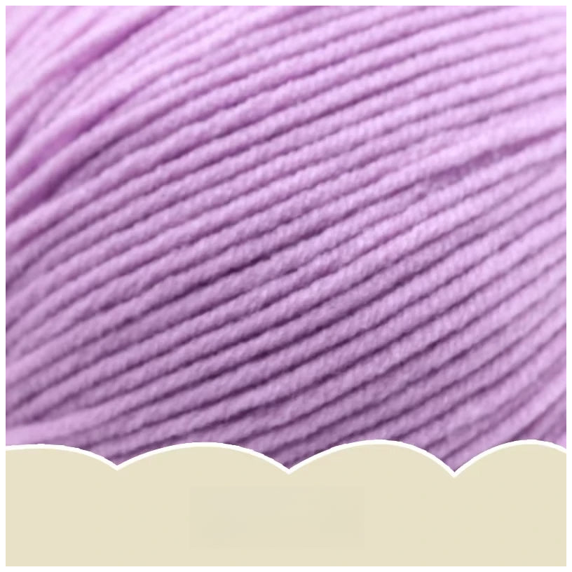 Pink Purple Super Soft 4-Ply 50g/1.76oz, 180yds Cotton Acrylic Blend Yarn, Sport Weight for Sweaters, Dolls, and Baby Crochet