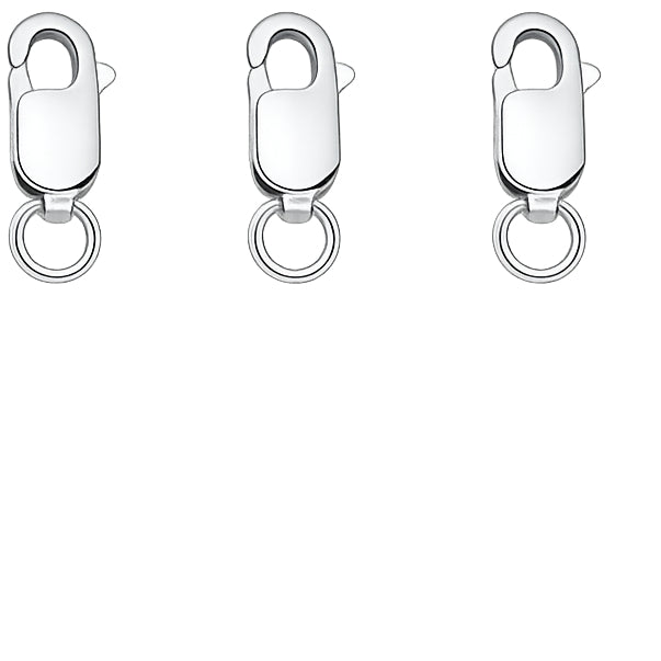 18K Gold Rectangle Lobster Claw Clasps with Jump Rings for DIY Jewelry Making, Hypoallergenic Nickel Free