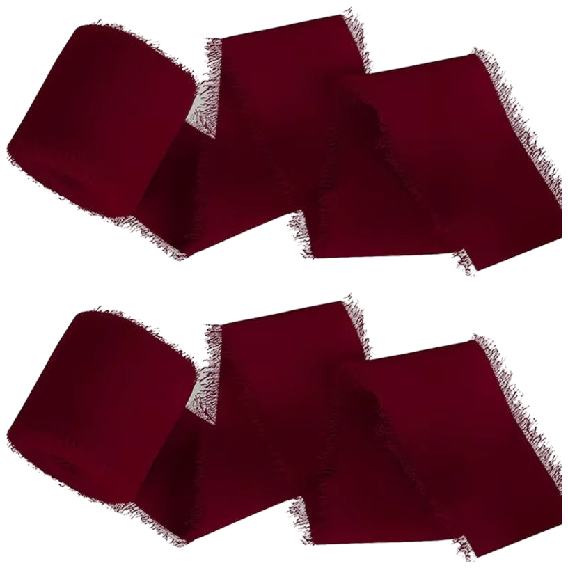 Chiffon Silk Ribbon 1.5 Inch x 10 Yards for Wedding Bouquets, Invitations, and Decorations, Pack of 2