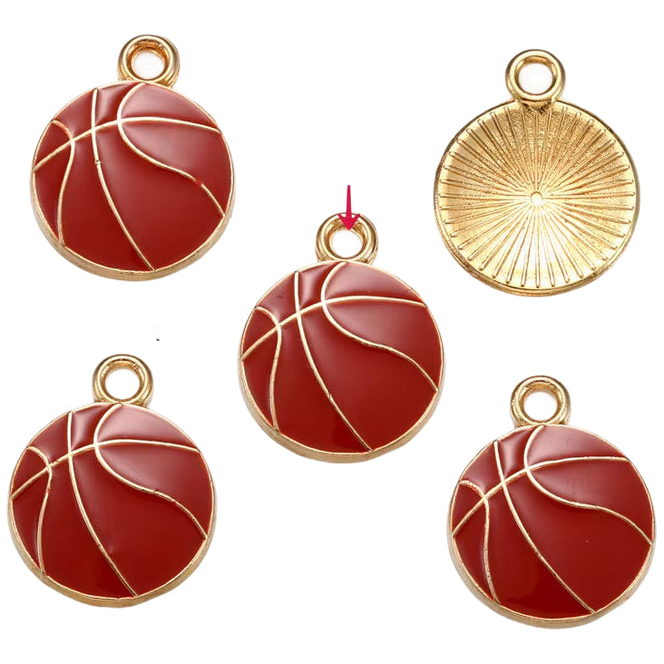 Alloy Sports Charms with Rhinestones for Jewelry Making, Bracelets, Necklaces, and DIY Crafts, Pack of 20