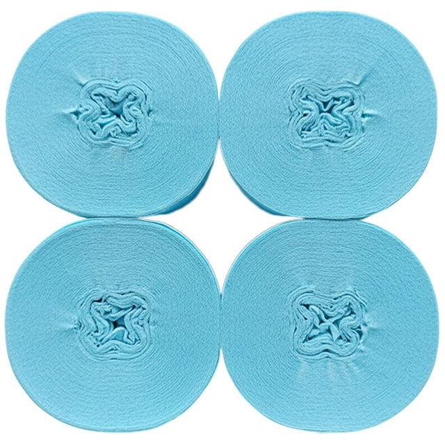 Crepe Paper Streamers 82 Feet per Roll for Wedding, Birthday, Baby Shower, Graduation & Party Decorations, Pack of 4