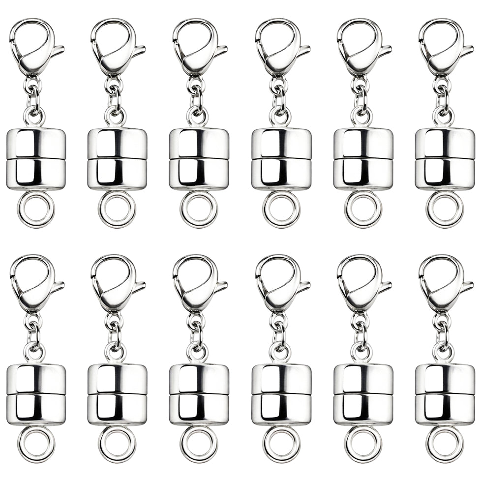 Magnetic Necklace Clasp With Lobster Closure 14K Gold Silver Alloy Jewelry Extender Bracelet Clasps Set
