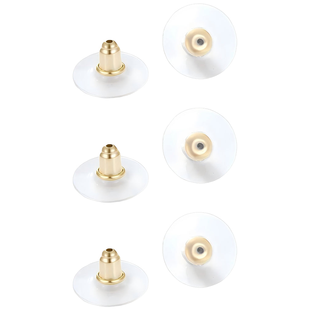 Earring Backs for Stud Earrings Stoppers Hypoallergenic Secure Fit, Pair of 3