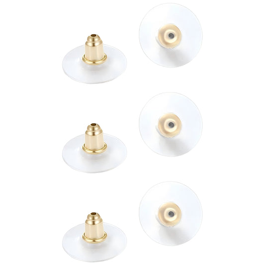 Earring Backs for Stud Earrings Stoppers Hypoallergenic Secure Fit, Pair of 3