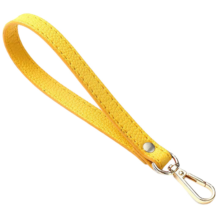 PU Leather Wristlet Strap with Metal Clasp, Replacement Hand Strap for Wallets, Purses, Clutches, and Keys