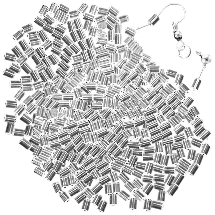 Soft Clear Silicone Earring Backs for Studs, Hypoallergenic Replacement Stoppers for Secure Everyday Wear