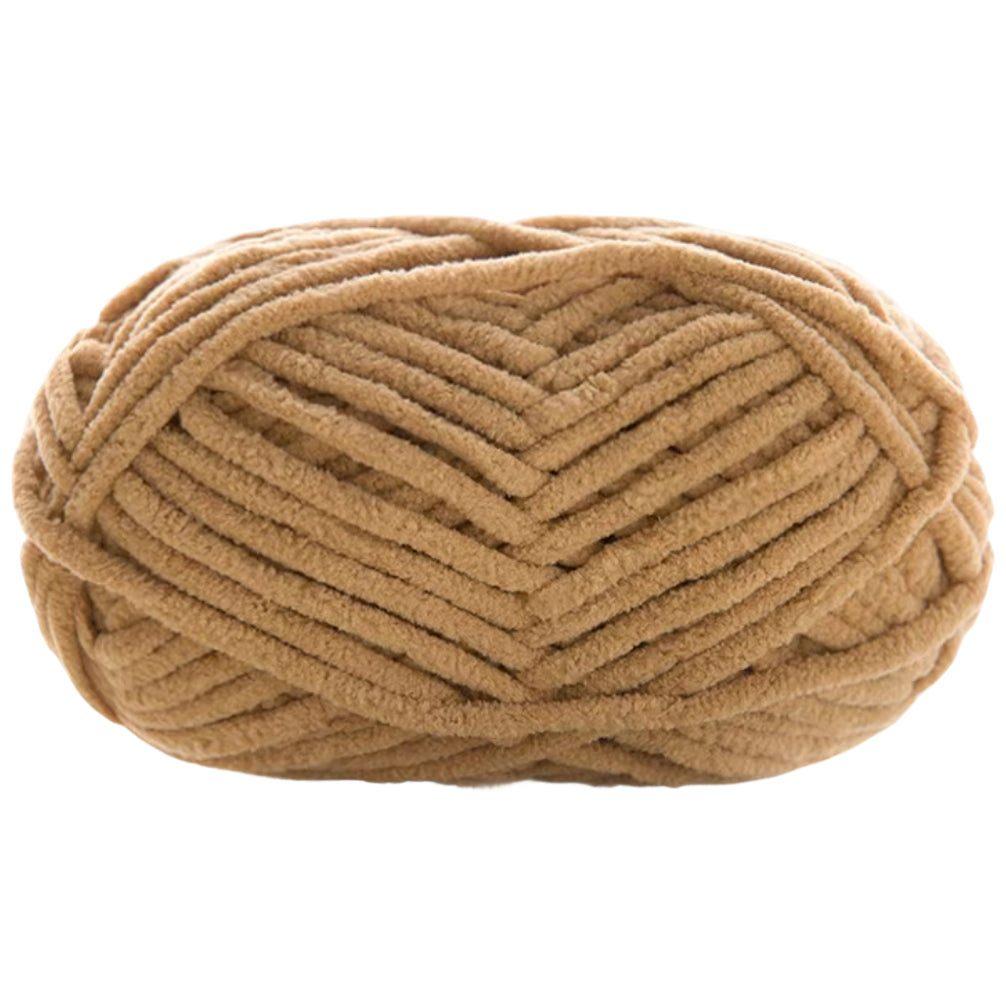 Super Bulky Chenille Velvet Yarn – Size 6 Fluffy Plush Yarn for Crocheting, Amigurumi, and Baby Blankets, 100g/3.53oz 120 yards