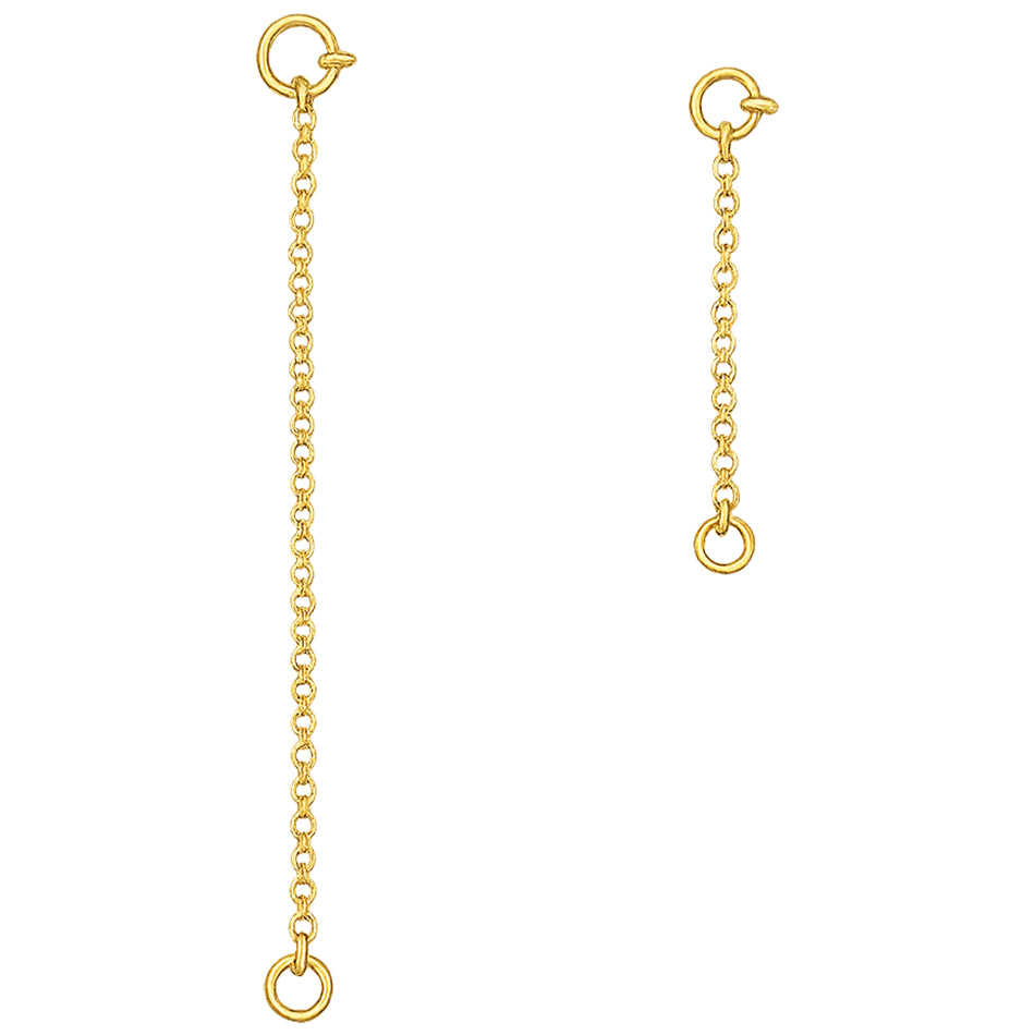 14K Gold Necklace Extender Chain 925 Sterling Silver Bracelet Anklet Extension Chain for Jewelry