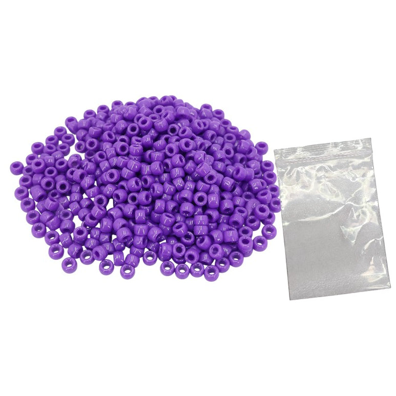 Plastic Pony Beads for Bracelets, Hair Braids, Jewelry Making and DIY Craft Projects