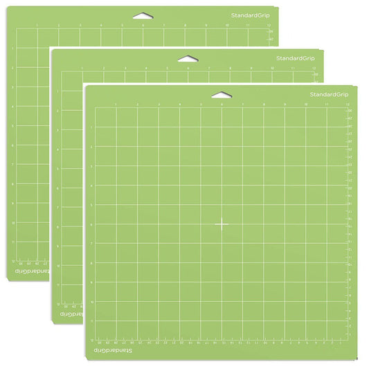 Standard Grip Cutting Mat 12 x 12 Inch Reusable Craft Mat for Vinyl Cardstock Iron On Compatible with Cricut Explore Maker