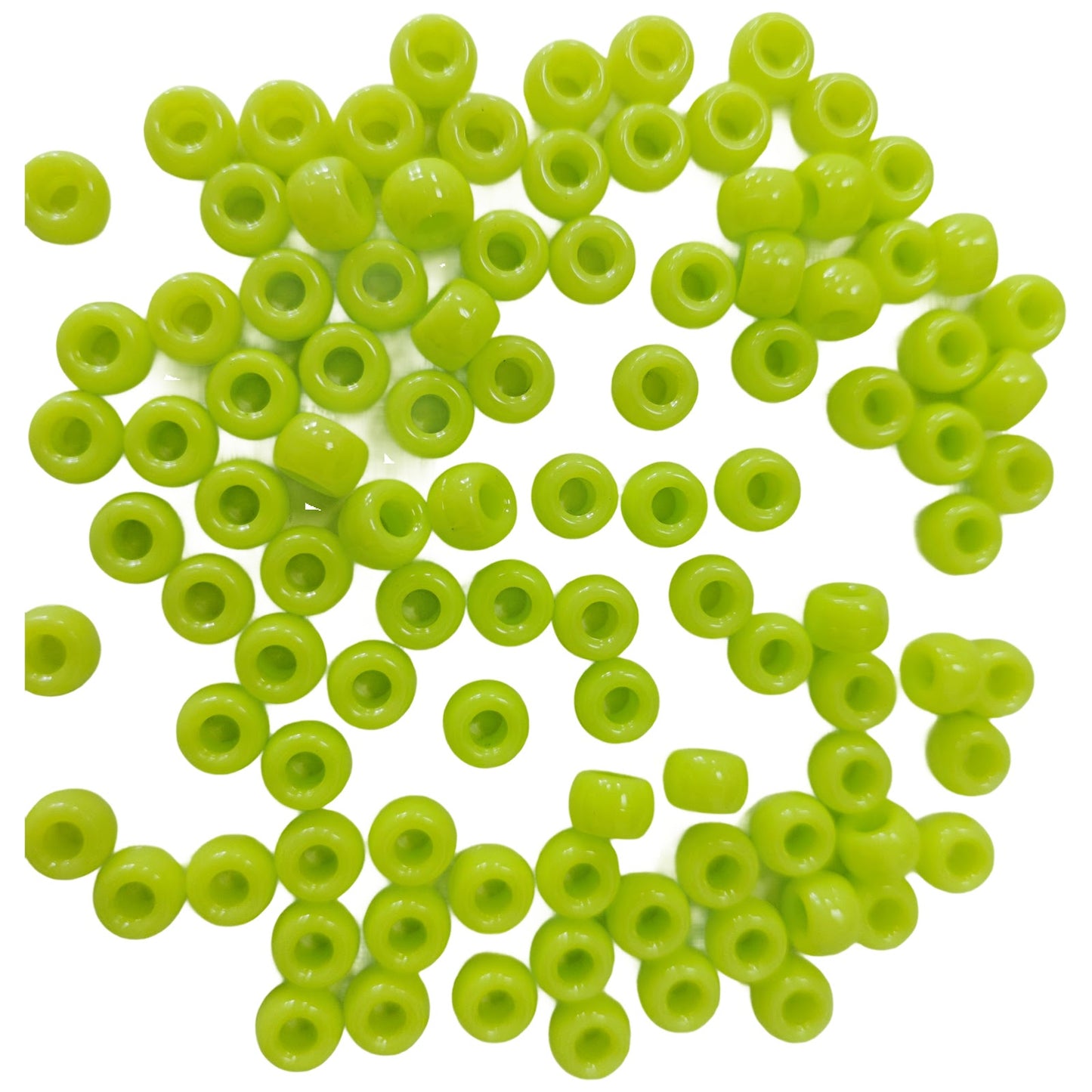 6x9mm Pony Beads Bulk for Bracelet Making Kandi Jewelry Hair Braids Crafts, Pack of 1000
