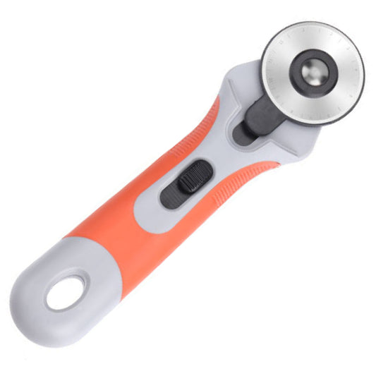 45mm Rotary Fabric Cutter with Safety Lock for Quilting, Sewing, and Craft Projects