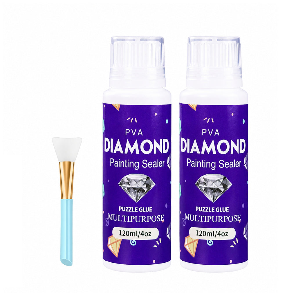 Diamond Painting Sealer Glue with Applicator 120 ML for Diamond Art and Adult Puzzle Protection