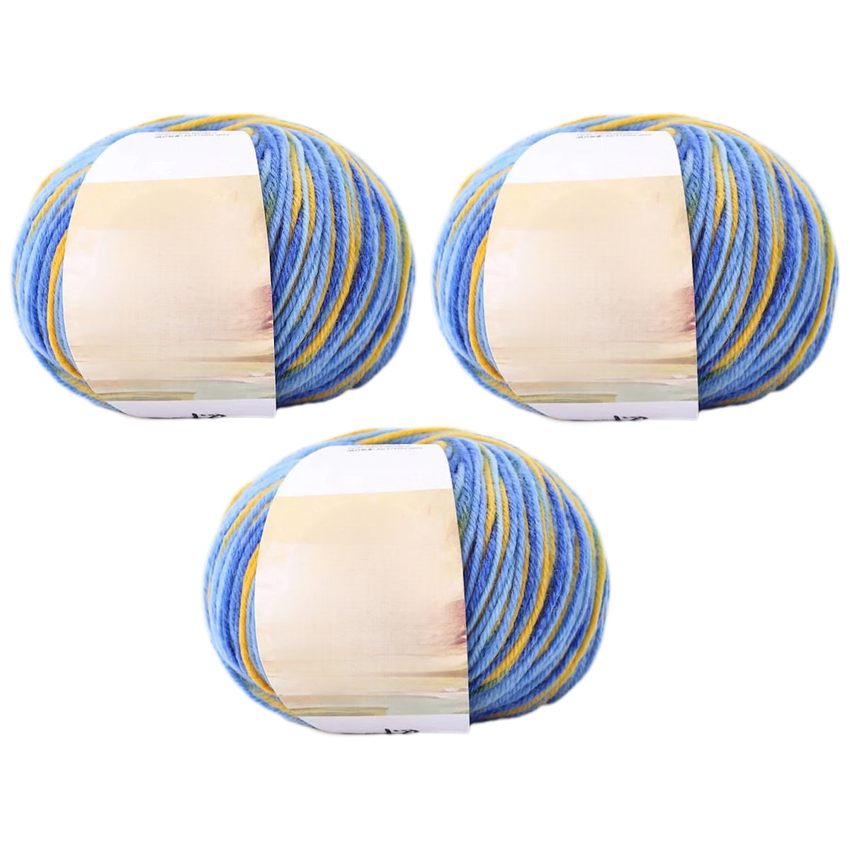 Superwash Wool Yarn, 50grams per Roll DK Weight for Knitting, Crocheting, and Soft Craft Projects, 150 Grams/5.29oz 327 yards, Pack of 3