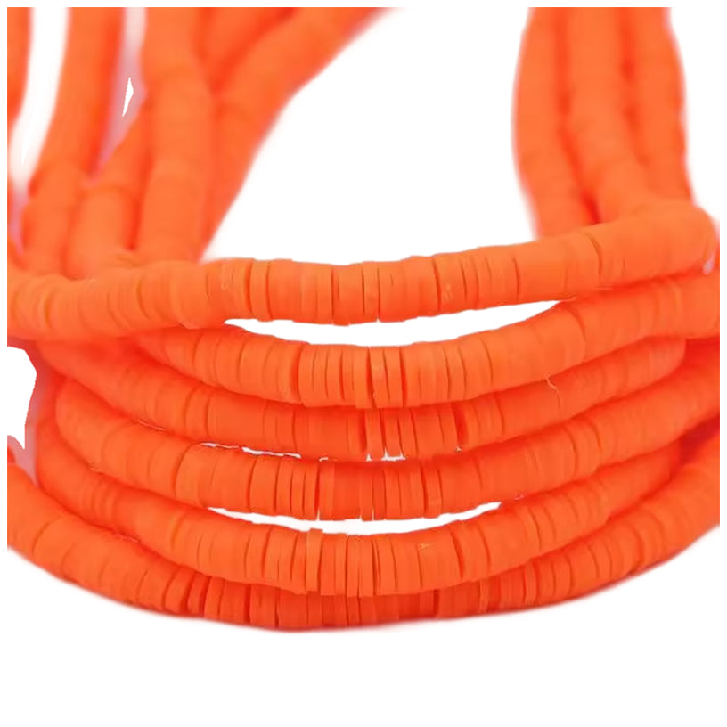 6mm Heishi Clay Beads for Jewelry Making Bracelets and Necklaces, Pack of 3000