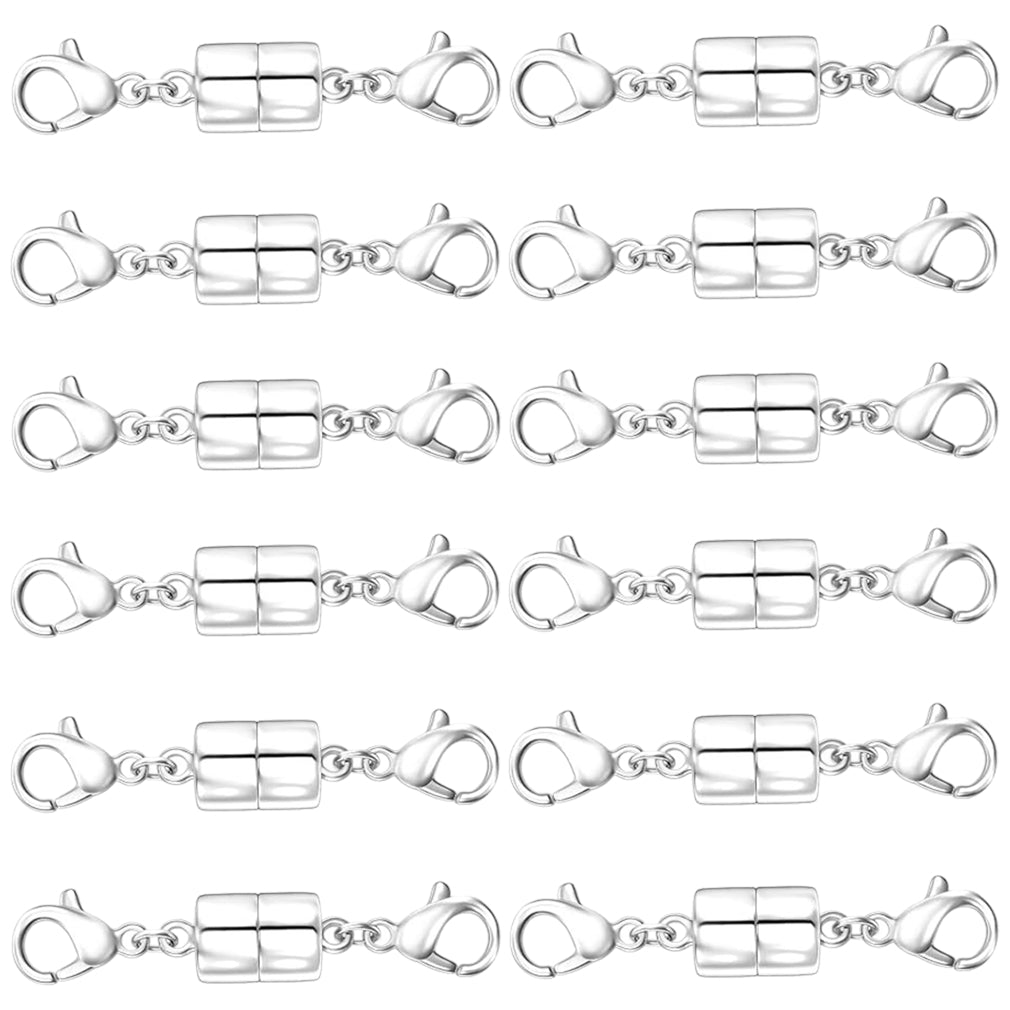Extra Strong Magnetic Necklace and Bracelet Clasps with Double Lobster Closure for Easy Jewelry Use