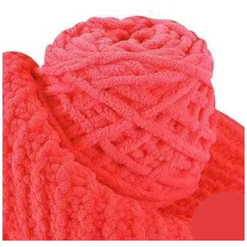 5mm Super Bulky Icicle Chenille Blanket Yarn 100g/3.53oz, 72 Yards for Knitting & Crocheting Crafts