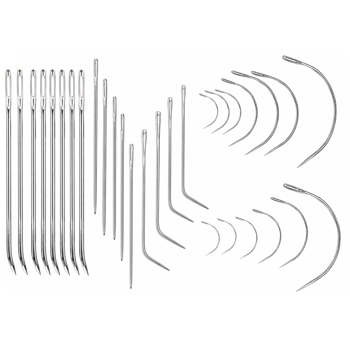 Heavy Duty Hand Sewing Needles Kit for Leather, Upholstery, Carpet, Canvas, and Home Repair Crafts