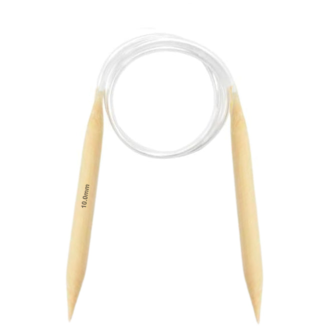 Carbonized Bamboo Circular Knitting Needles with Clear Cables, 16" Length for Smooth Knitting