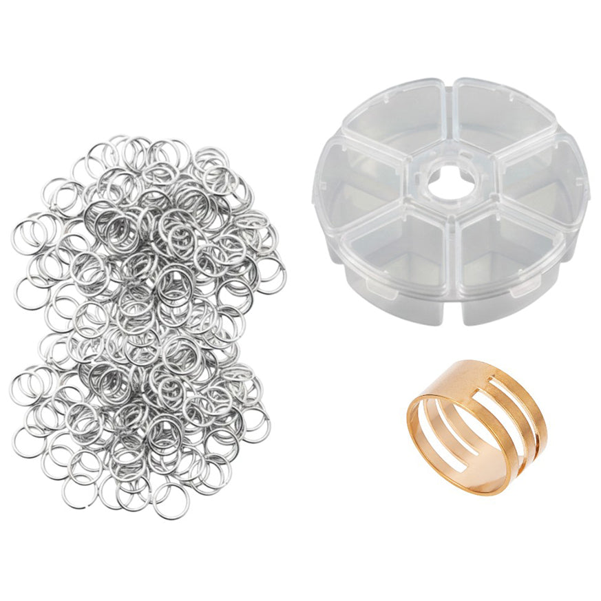 Stainless Steel 18 Gauge Jump Rings Open Connector Rings for Jewelry Making, Chainmail, Keychains and DIY Crafts
