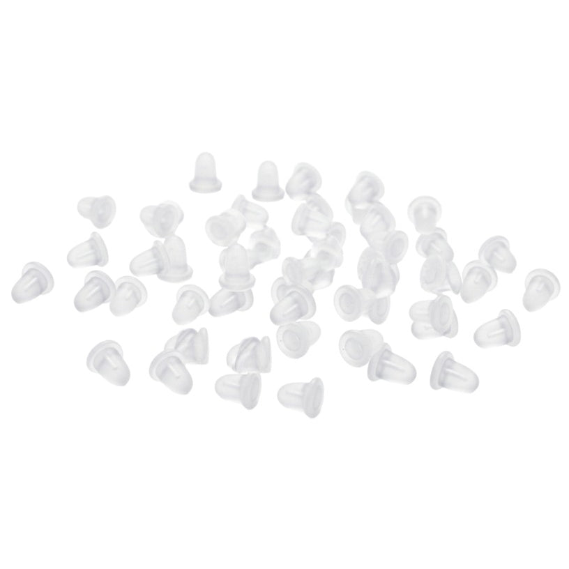 Clear Silicone Rubber Earring Backs for Studs and Hooks Secure Hypoallergenic Safety Stoppers