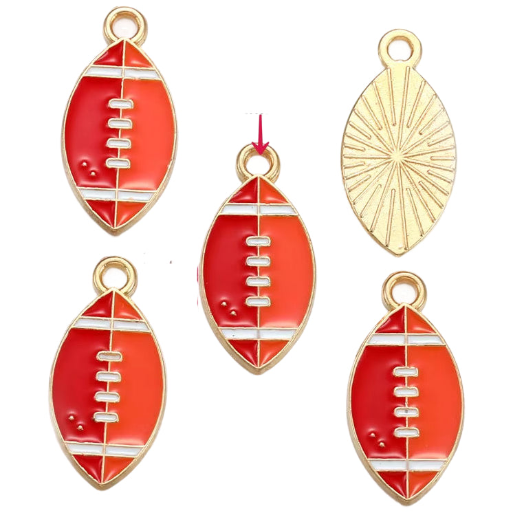 Alloy Sports Charms with Rhinestones for Jewelry Making, Bracelets, Necklaces, and DIY Crafts, Pack of 20