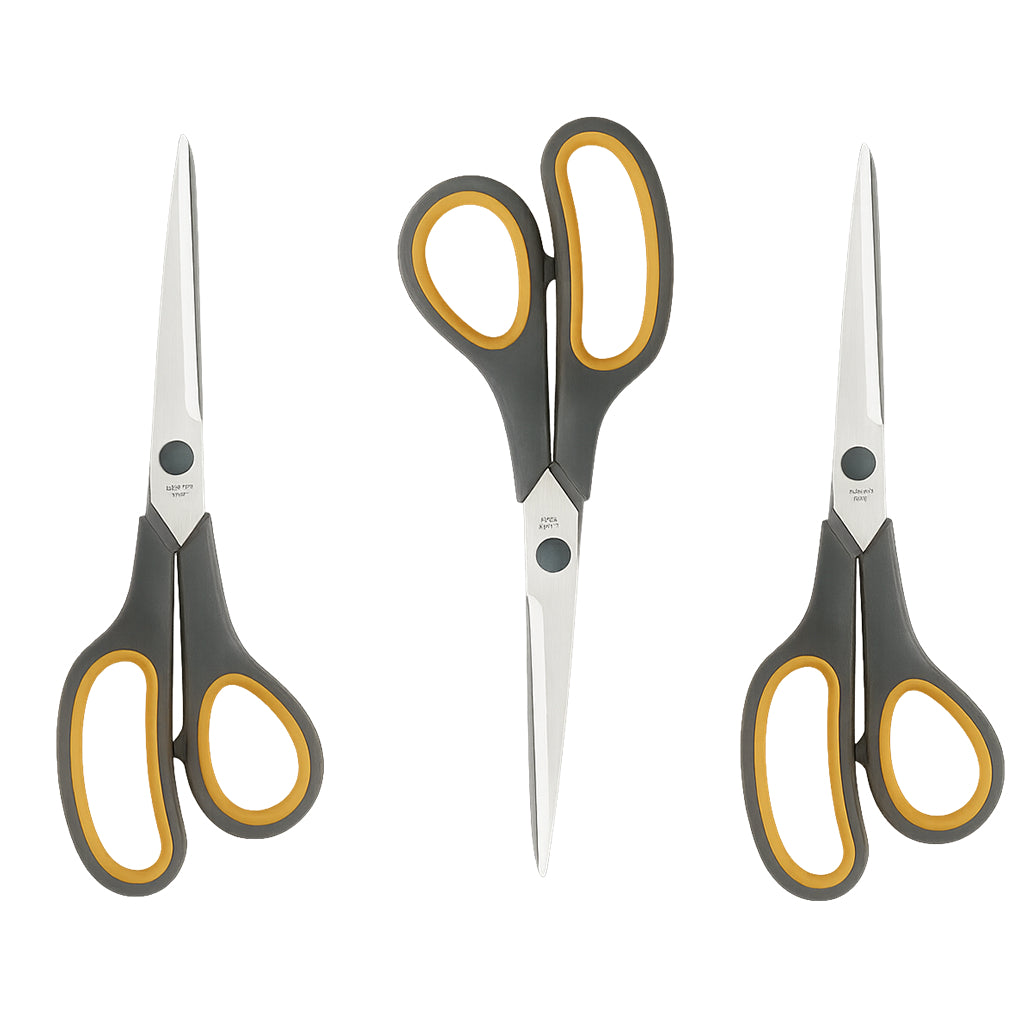 8-Inch Stainless Steel Tailoring Scissors Set Ultra Sharp Dressmaking Shears for Sewing, Crafts, and Office, Pack of 3
