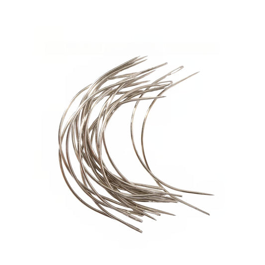 Curved Sewing and Leather Needles for Repairing Carpet, Canvas, Knitting, and Crafts